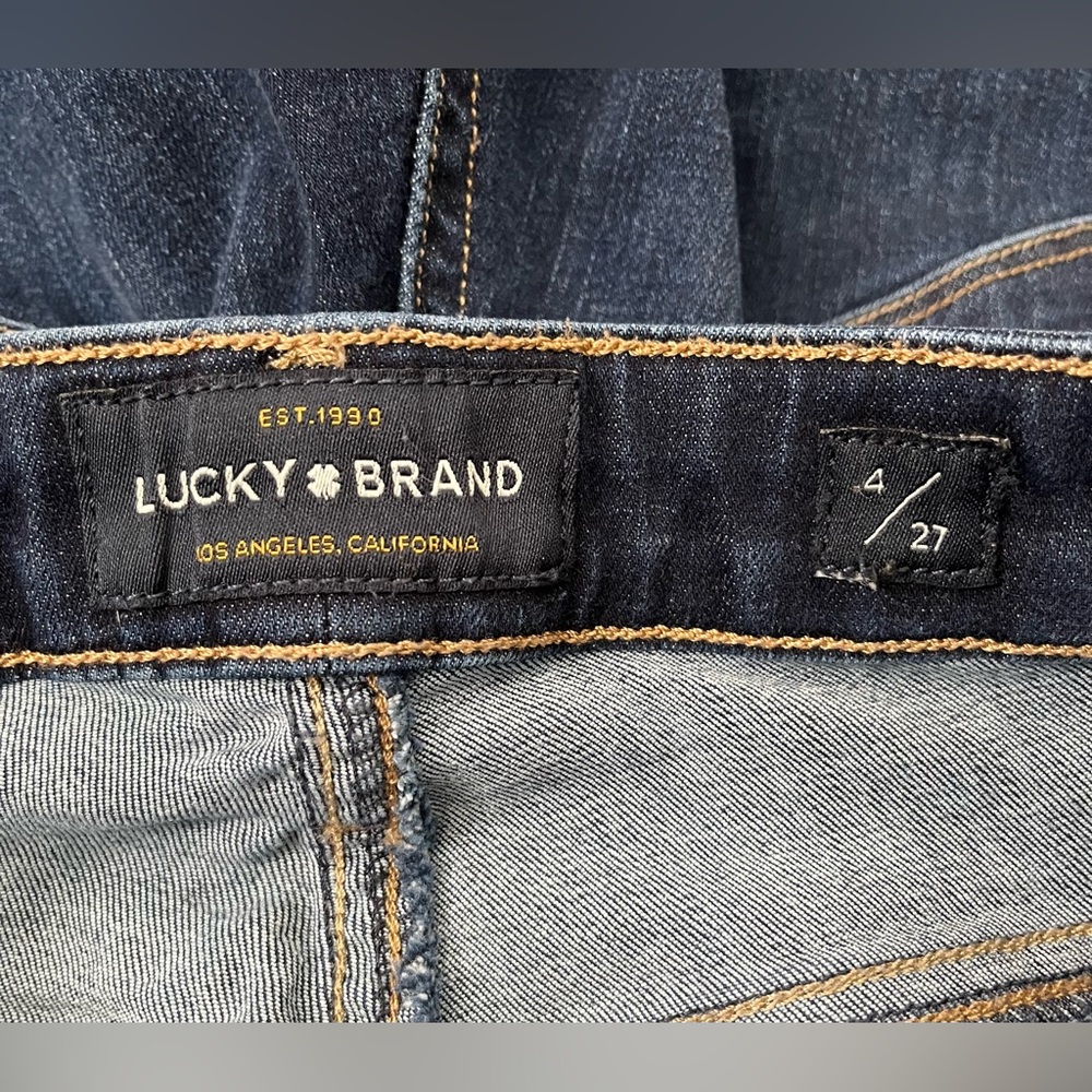 Lucky Brand Sasha Super Skinny Jeans Womens 4/27 Dark‎ Blue Low Rise Denim - Picture 3 of 6